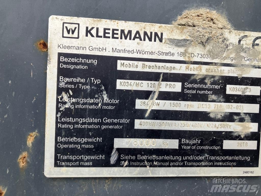 Kleemann MC 120 Z Mobile crushers