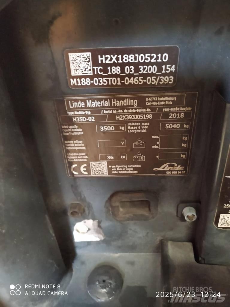 Linde H 35 D Diesel heftrucks