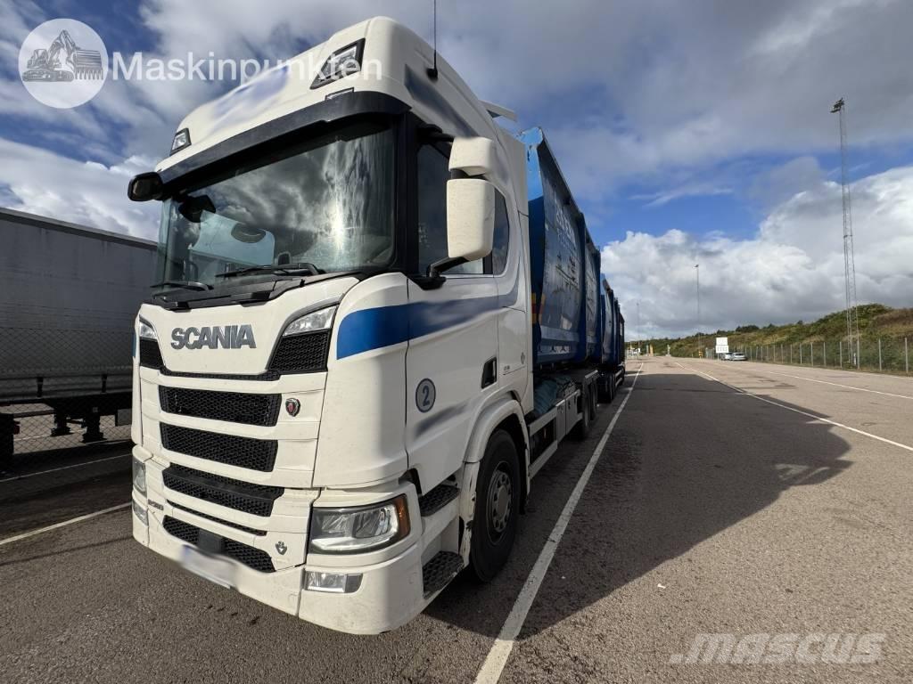 Scania R 580 EKIPAGE Vrachtwagen met containersysteem