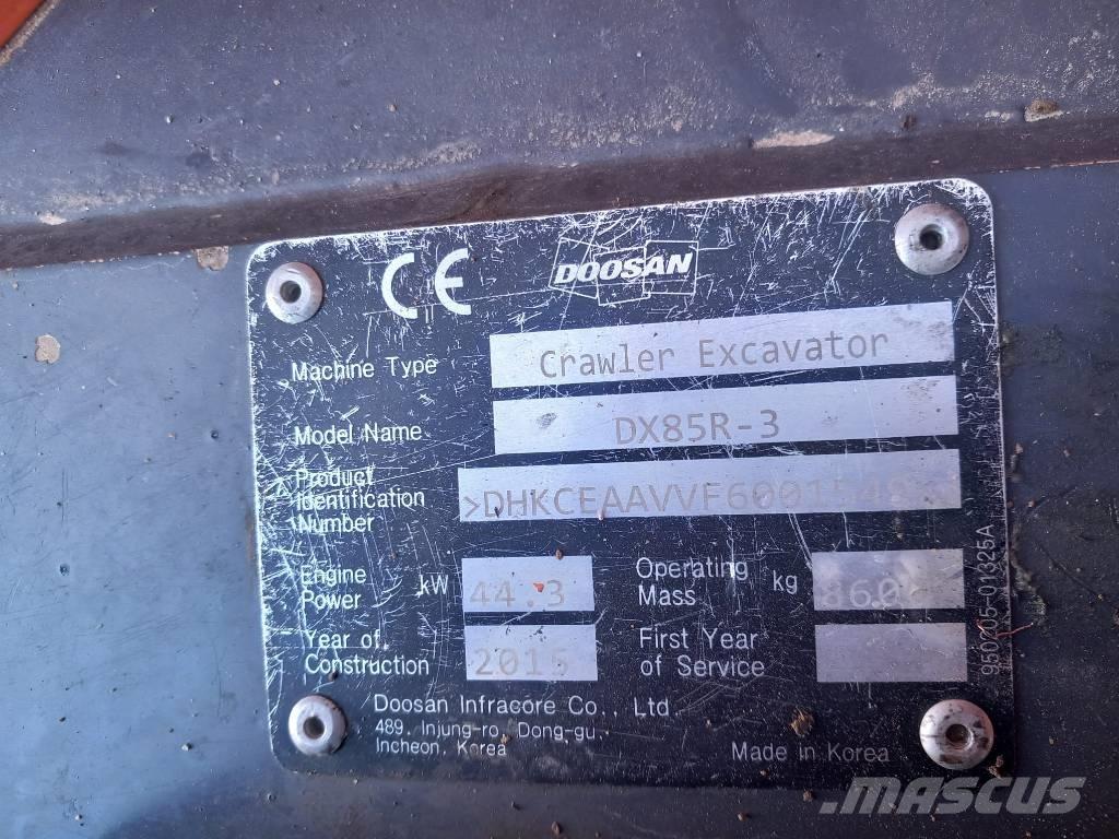 Doosan DX 85 R-3 Midigraafmachines 7t - 12t