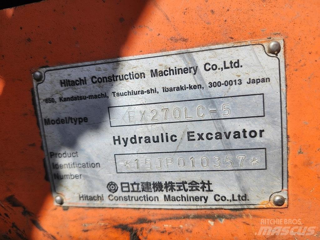 Hitachi EX 270 LC-5 Rupsgraafmachines
