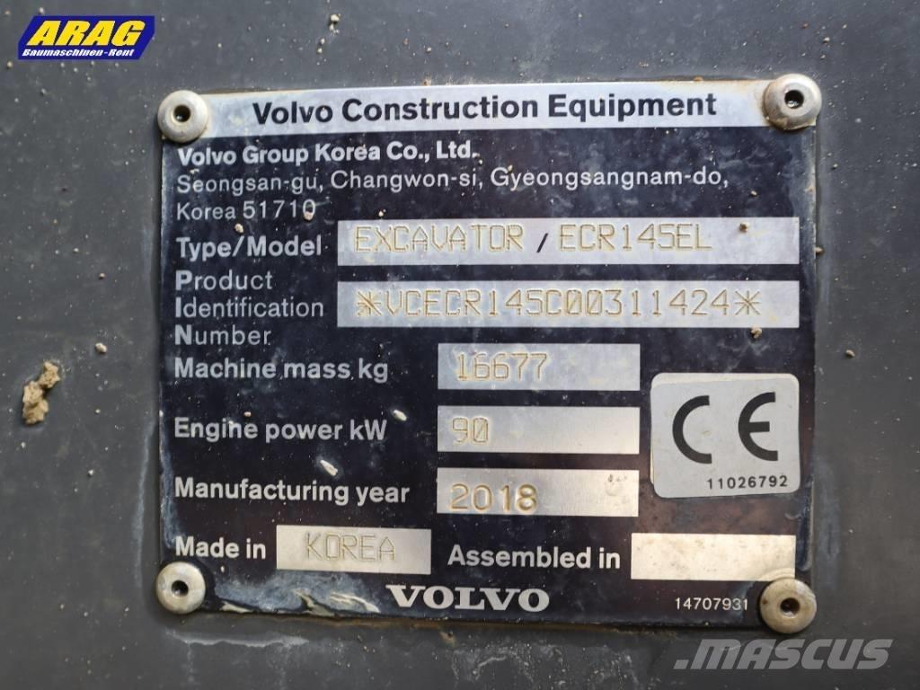 Volvo ECR 145 EL Rupsgraafmachines