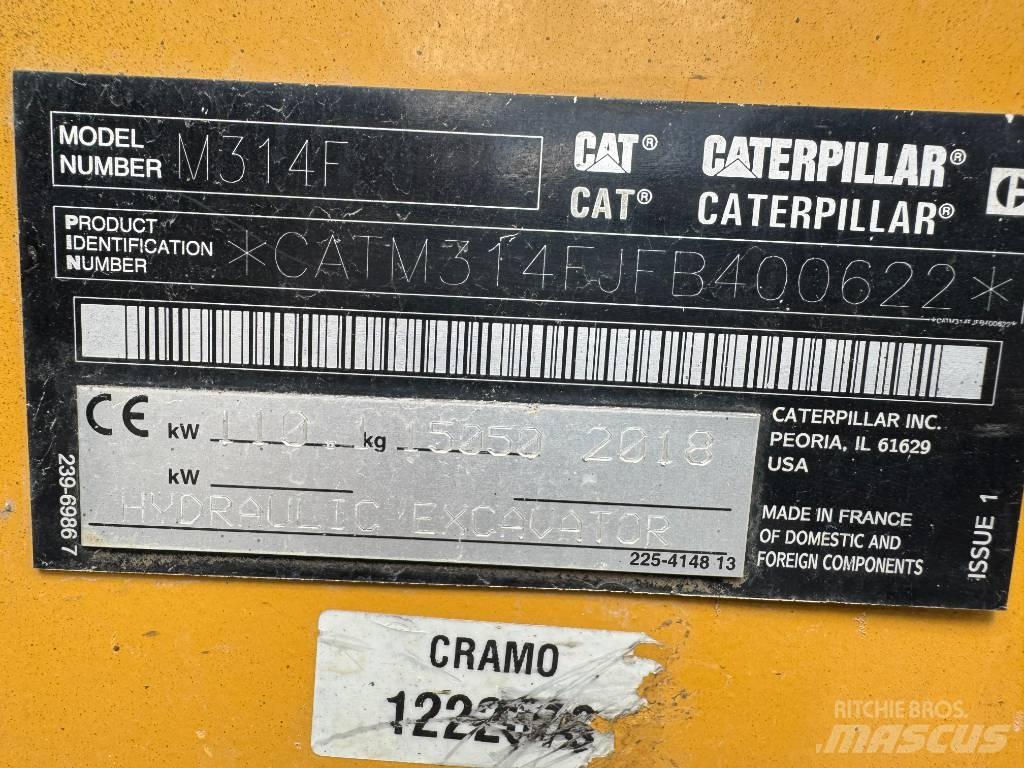CAT M314F Wielgraafmachines