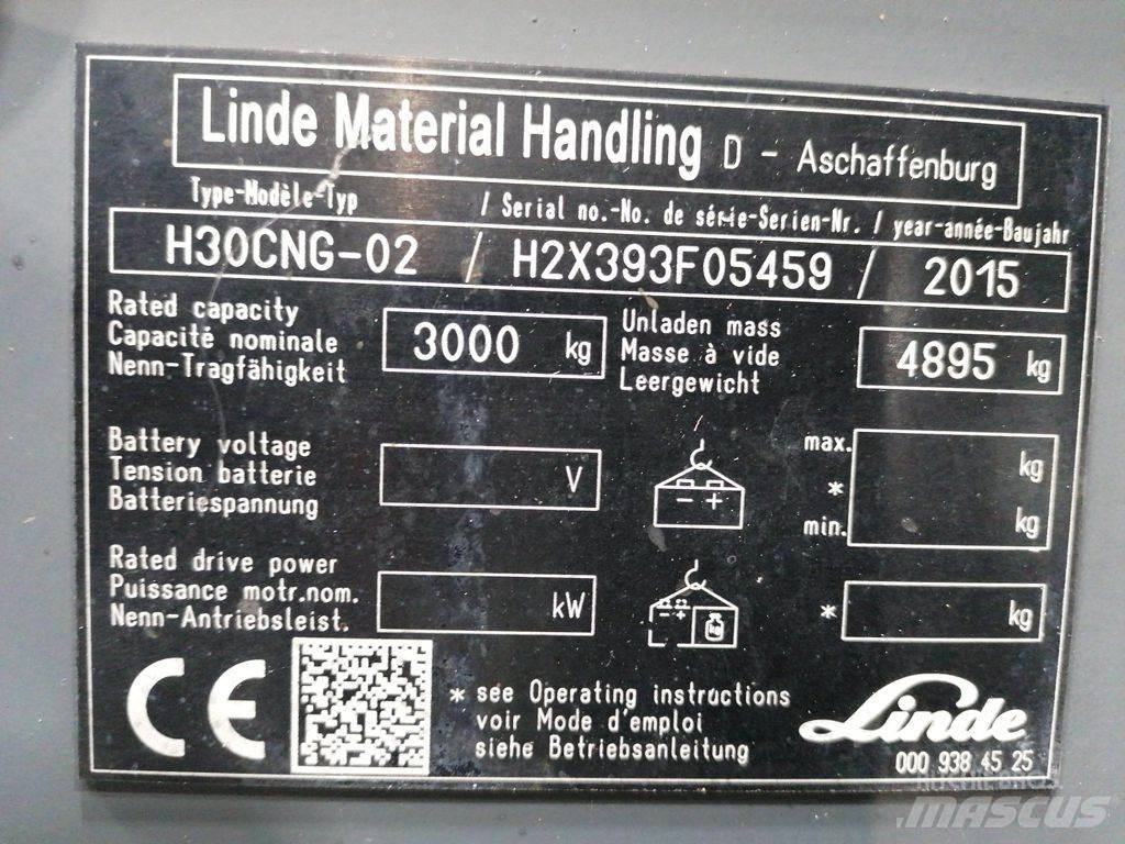 Linde H30T-02 LPG heftrucks