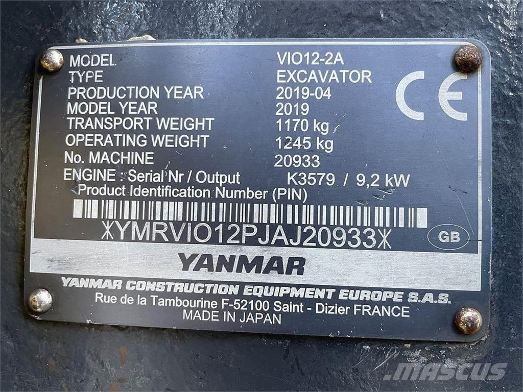 Yanmar VIO12 Wielgraafmachines