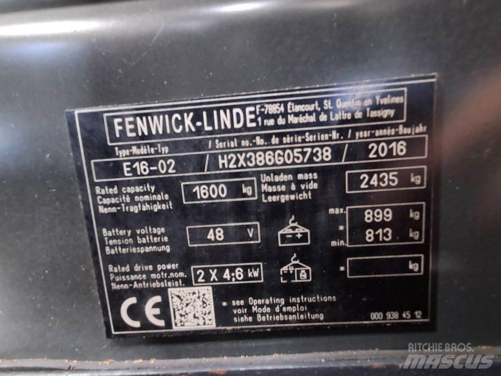 Linde E16-02 Elektrische heftrucks