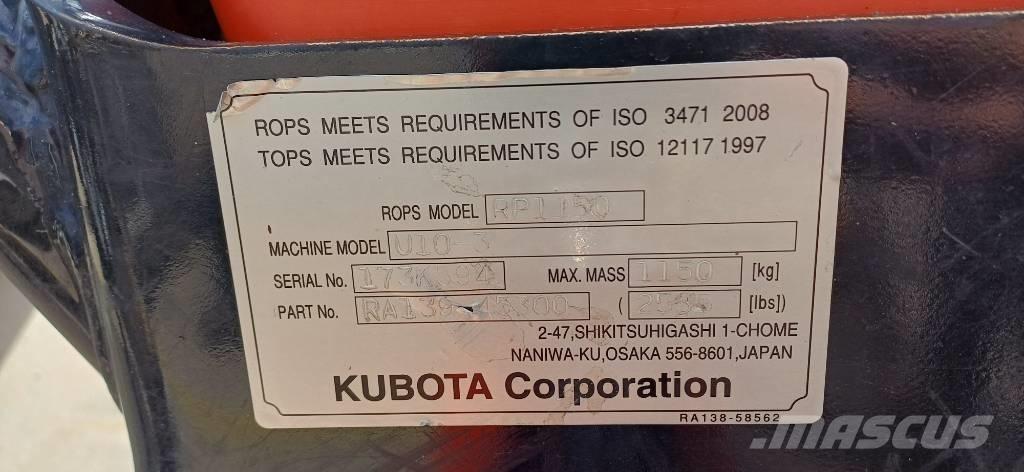 Kubota U 10-3 Minigraafmachines < 7t