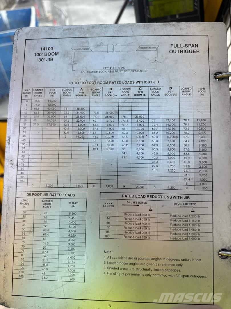 National 1400H Vlakke laadvloer met kraan