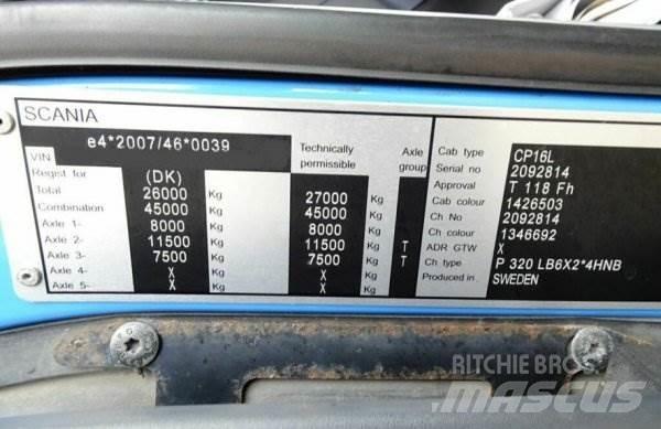 Scania P320 + Effer Vlakke laadvloer met kraan
