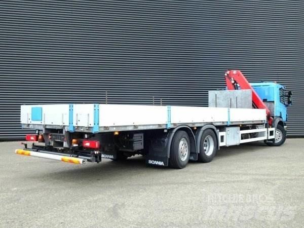 Scania P320 + Effer Vlakke laadvloer met kraan