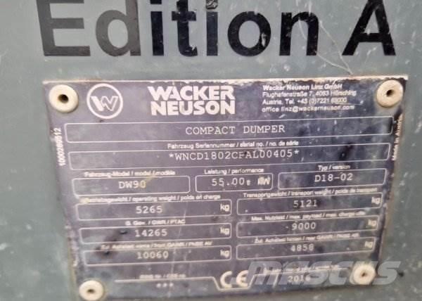 Wacker Neuson DW 90 Starre dumpers