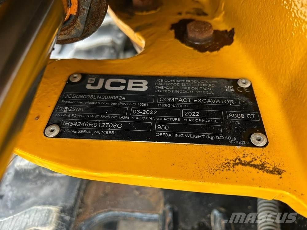 JCB MICRO 8008 Minigraafmachines < 7t