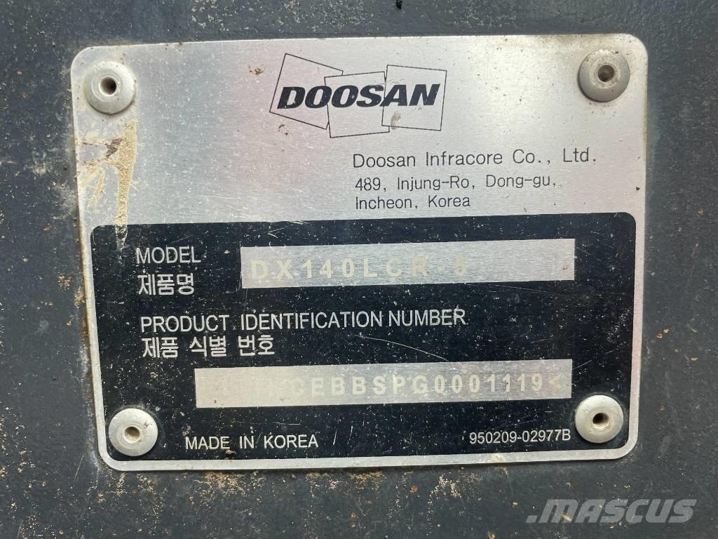 Doosan DX 140 LCR Rupsgraafmachines