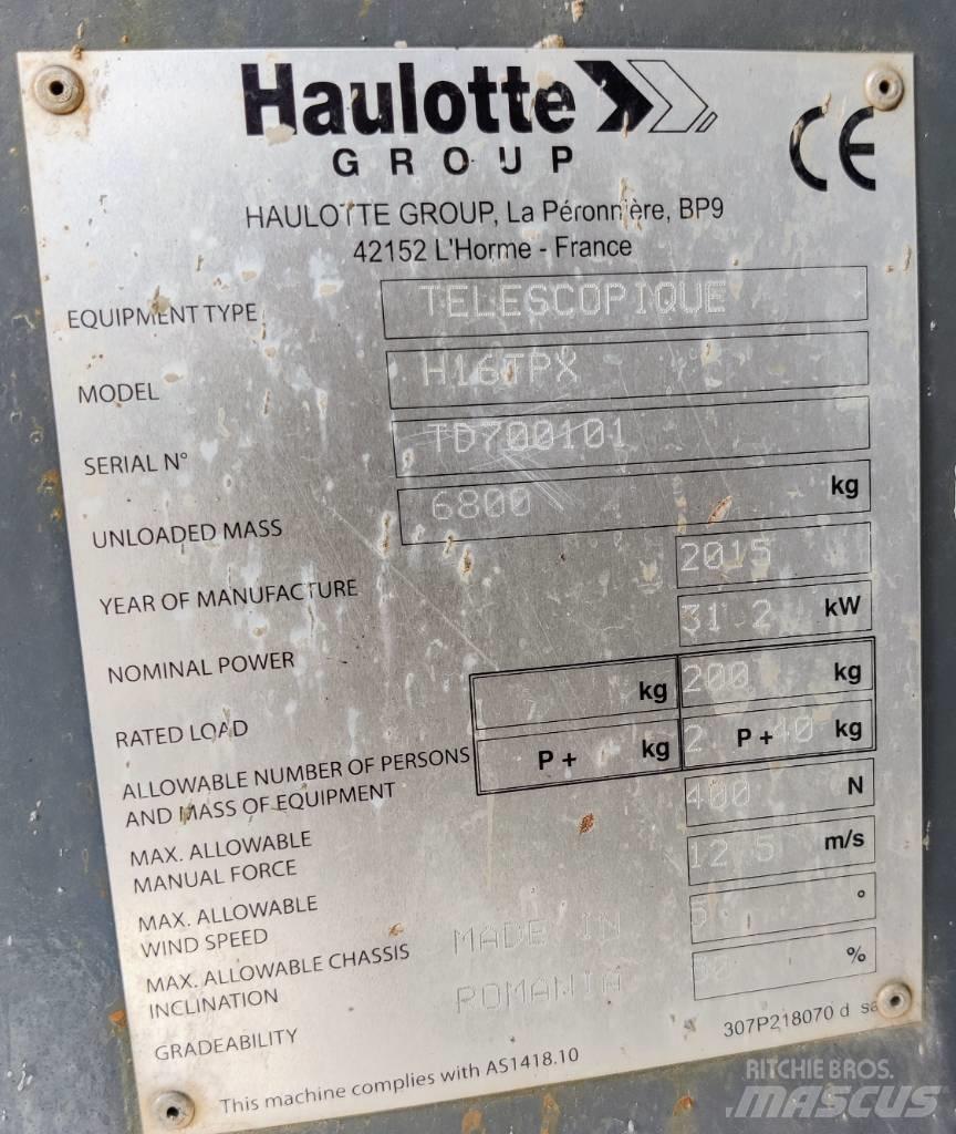 Haulotte H 16 TPX Telescoophoogwerkers