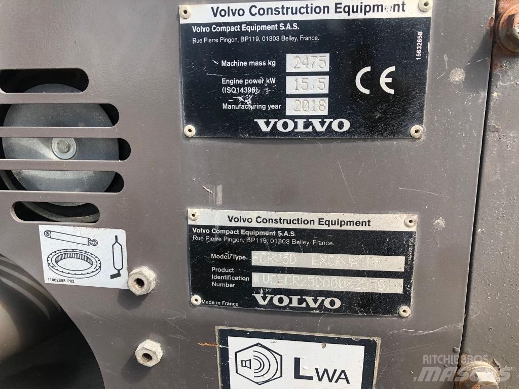 Volvo ECR 25 D Minigraafmachines < 7t