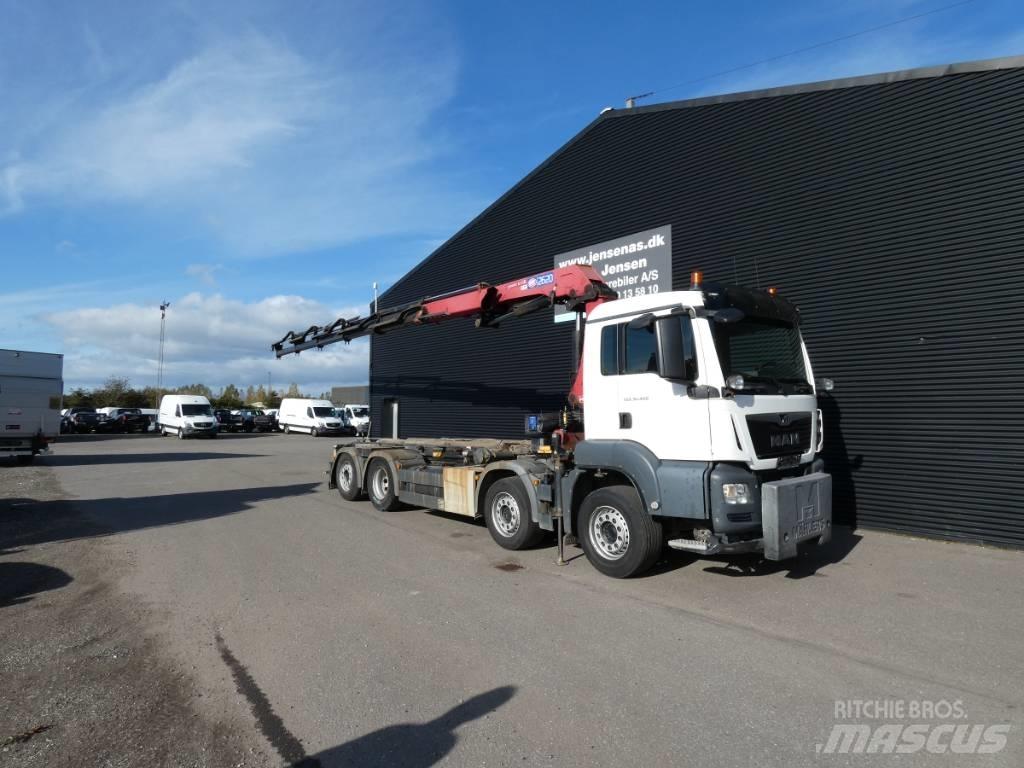 MAN TGS 35.460 Vlakke laadvloer met kraan