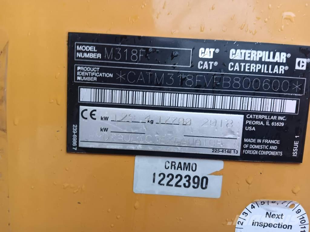 CAT M 318 F Wielgraafmachines