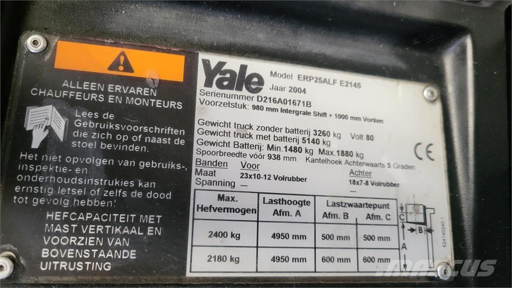 Yale ERP25ALF Elektrische heftrucks