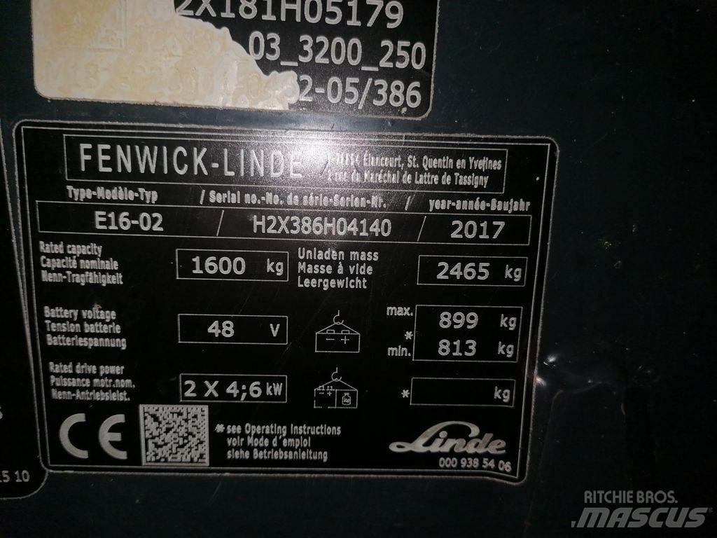 Linde E16-02 Elektrische heftrucks