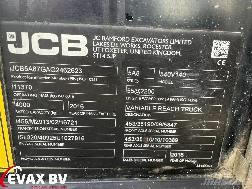 JCB 540-140 Loadall Verreikers voor landbouw