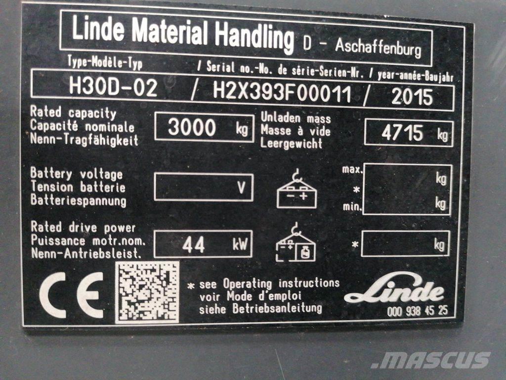 Linde H30D-02 Diesel heftrucks