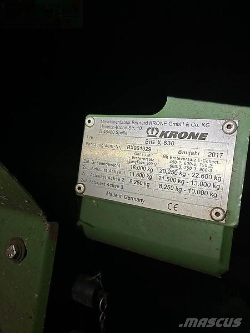 Krone big x 630 Zelfrijdende veldhakselaars