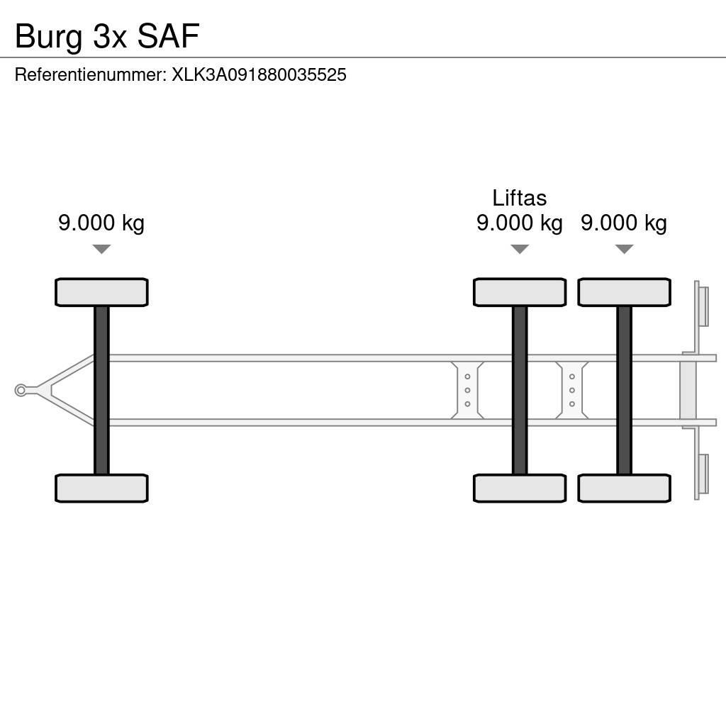 Burg 3x SAF Containerchassis