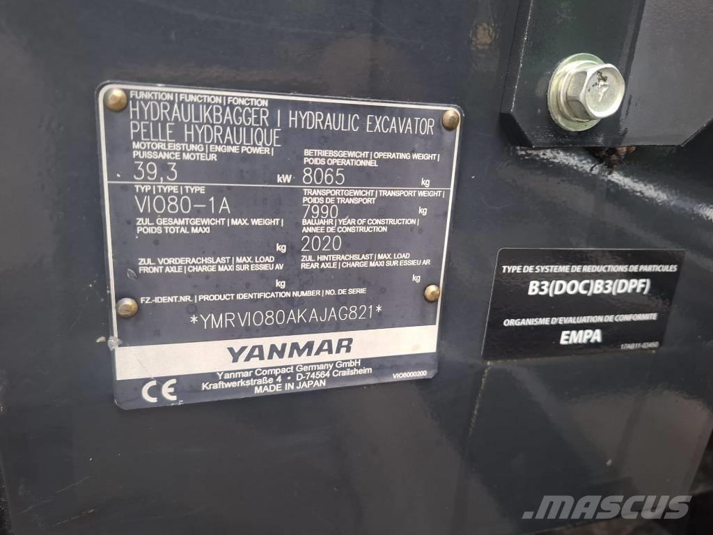 Yanmar Vio 80-1A Midigraafmachines 7t - 12t