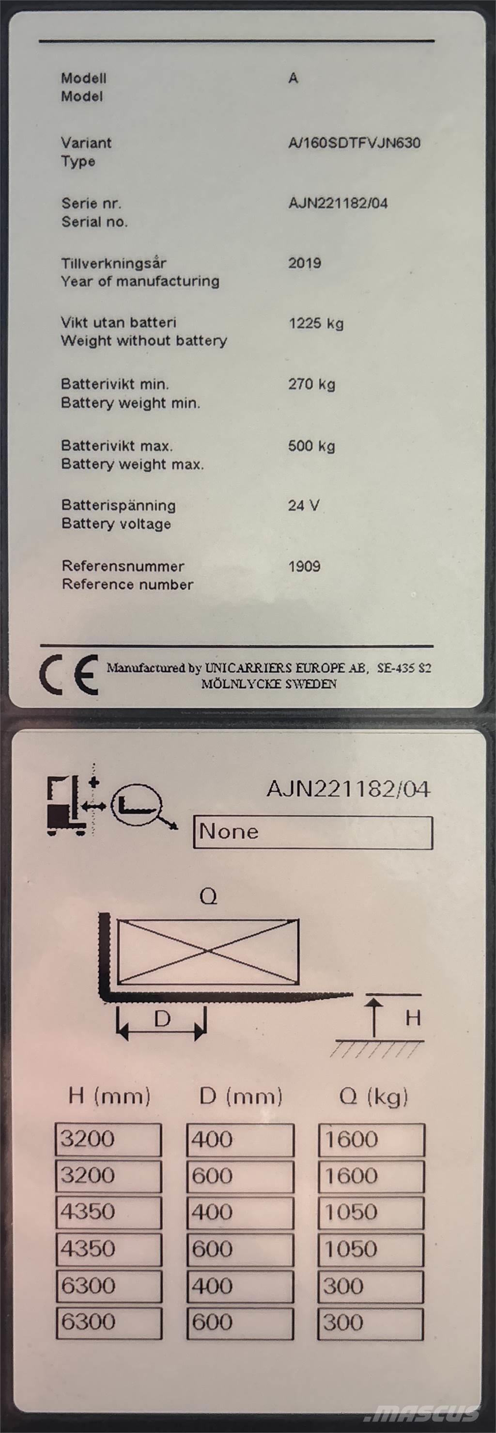 Atlet A160 Zelfrijdende stapelaars