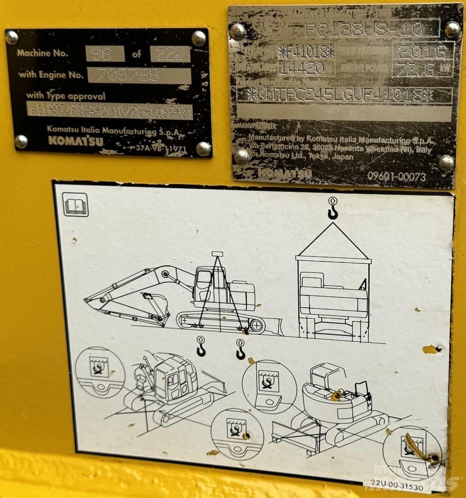 Komatsu PC 138 US-10 Rupsgraafmachines