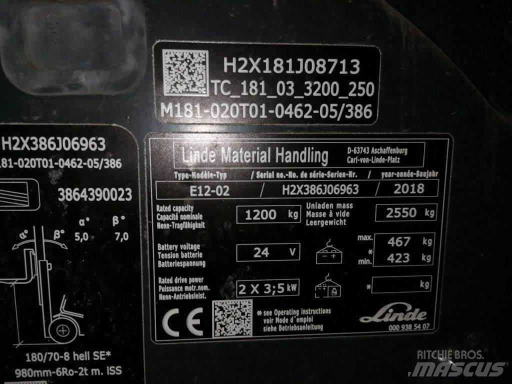 Linde E12-02 Elektrische heftrucks