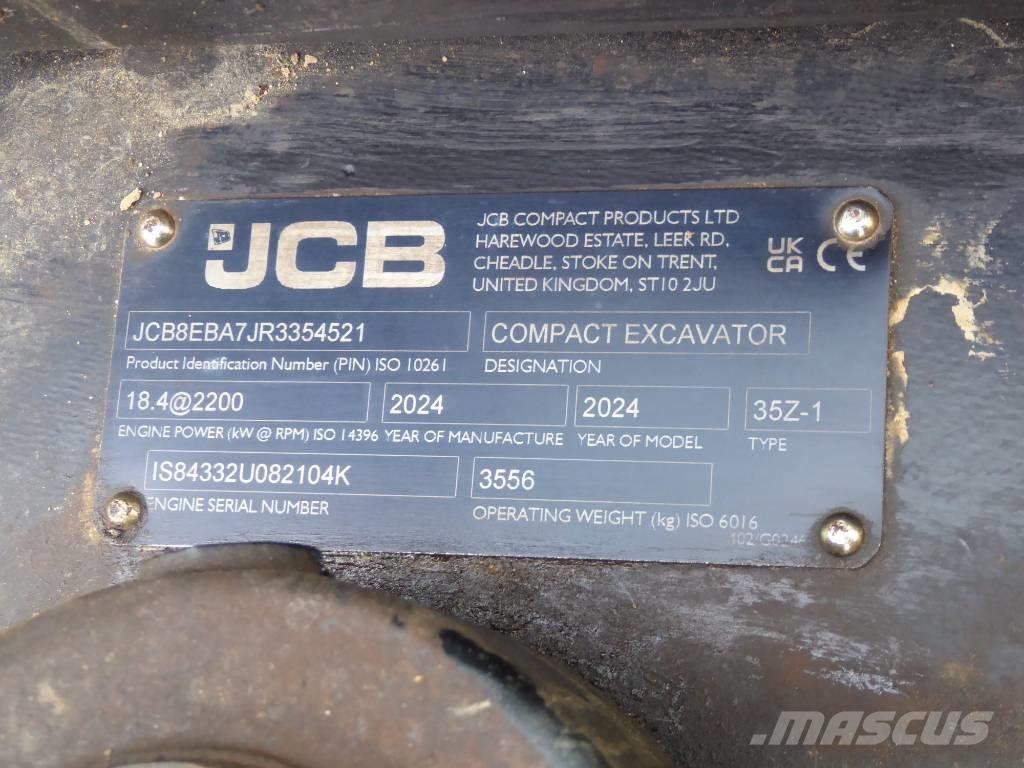 JCB 35Z-1 Minigraafmachines < 7t