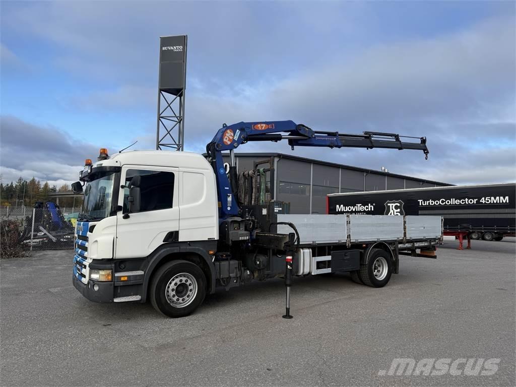Scania P270 4X2 Vlakke laadvloer met kraan
