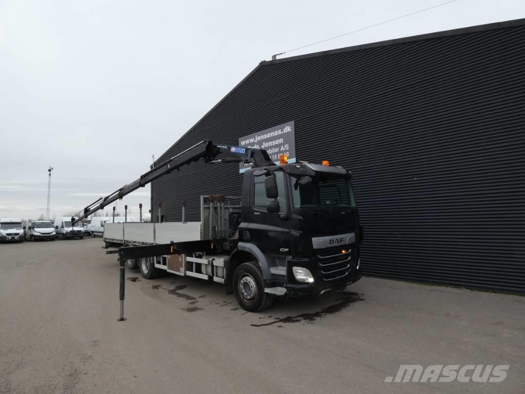 DAF CF 290 Vlakke laadvloer met kraan
