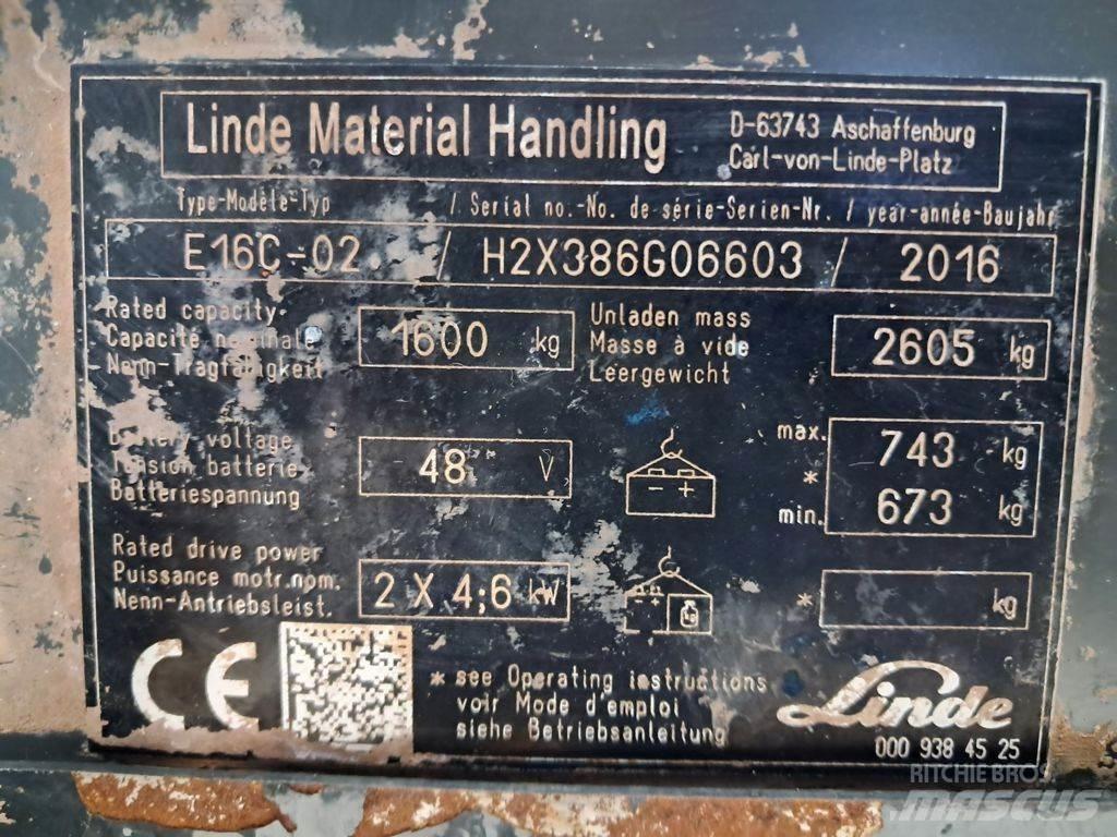 Linde E16C-03 Elektrische heftrucks