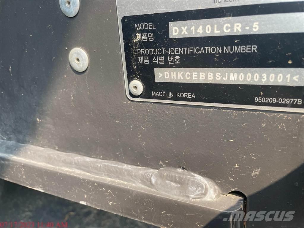 Doosan DX140 LC-5 Rupsgraafmachines