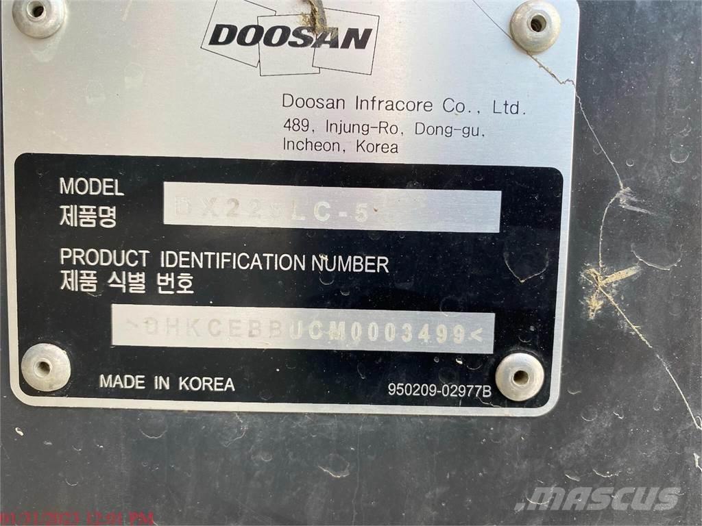 Doosan DX225 LC-5 Rupsgraafmachines