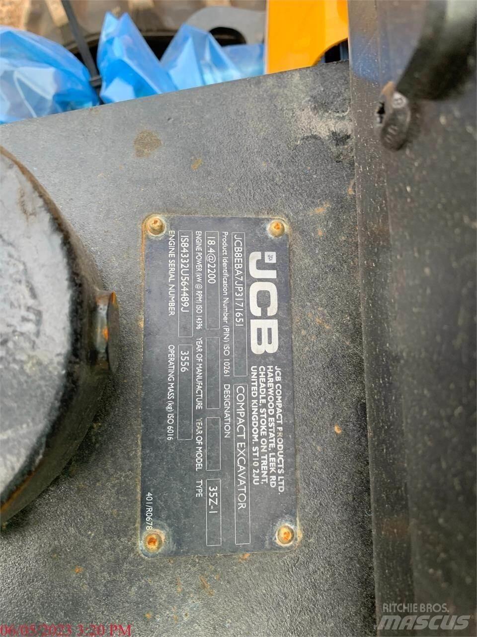 JCB 35Z-1 Minigraafmachines < 7t