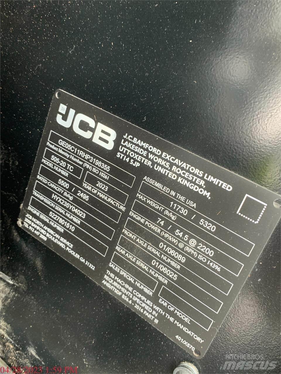 JCB 505-20TC Verreikers