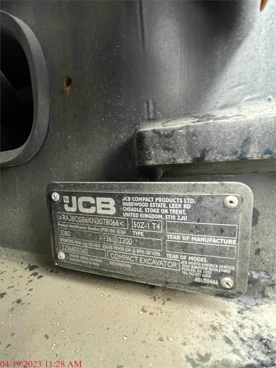JCB 50Z-1 Minigraafmachines < 7t