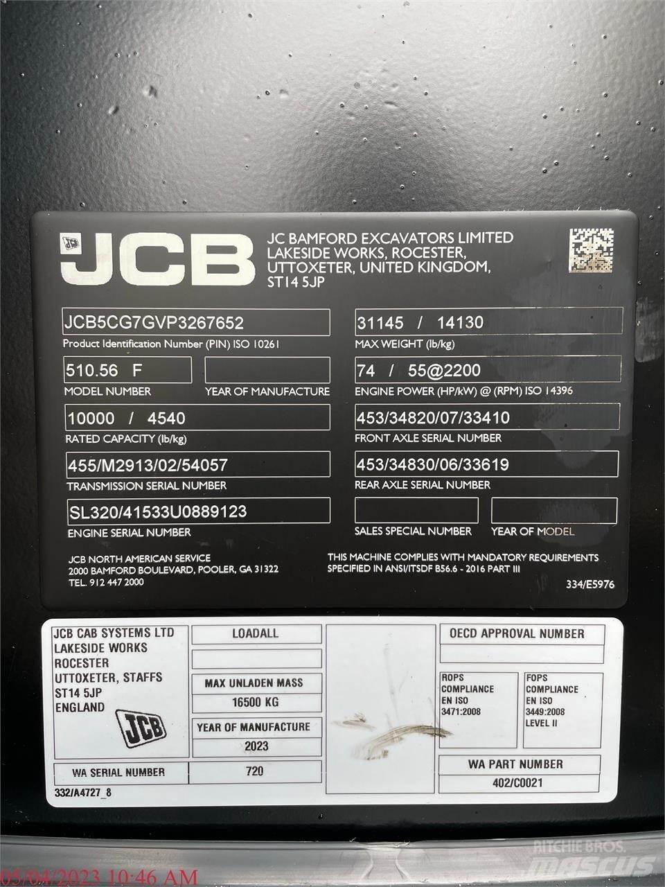 JCB 510-56 Verreikers