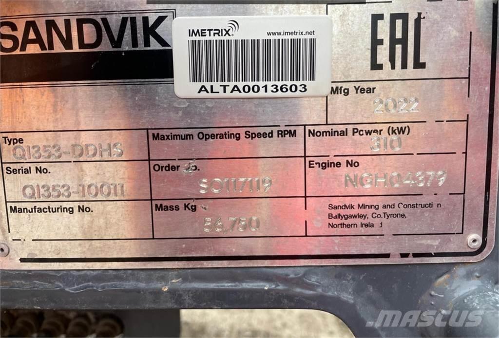 Sandvik QI353-DDHS Vergruizers
