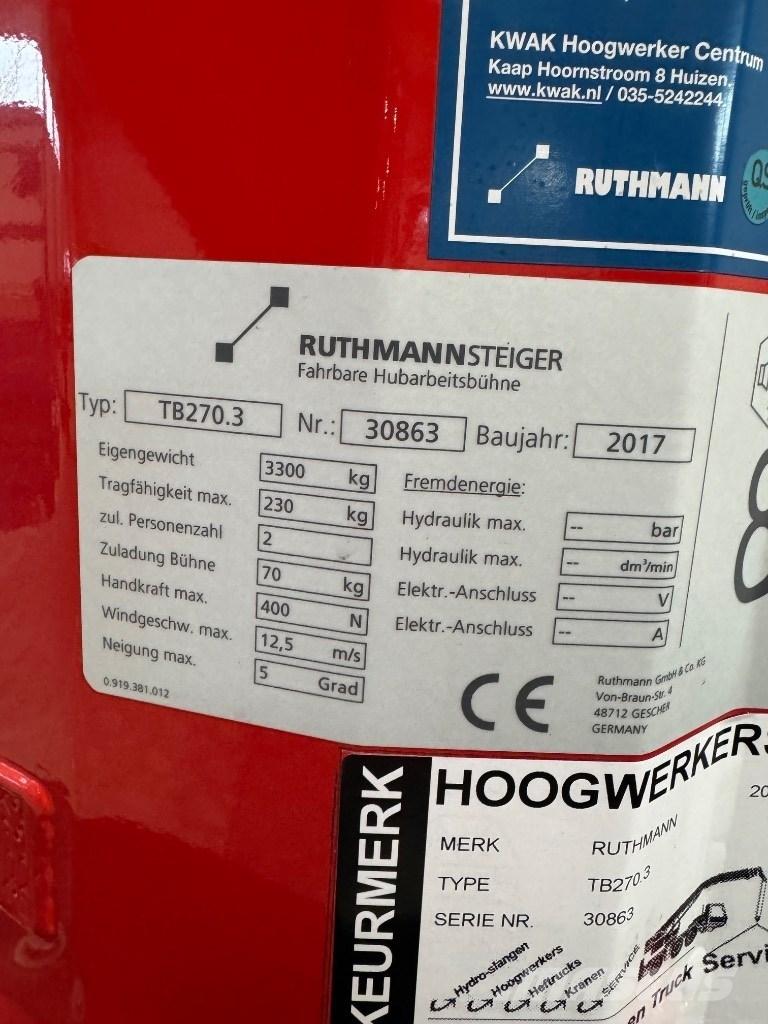 Ruthmann TB 270 Auto hoogwerkers