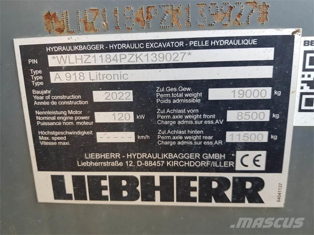 Liebherr A918 G6.0 Wielgraafmachines