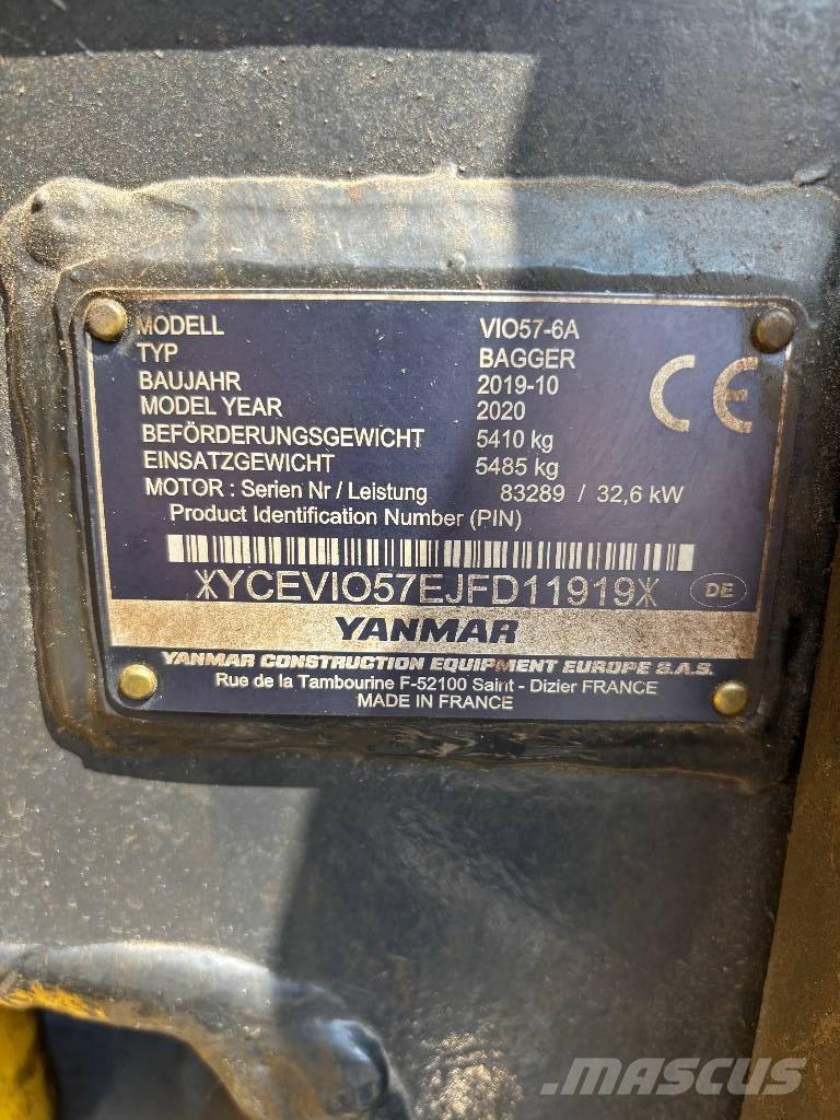 Yanmar Vio 57 Minigraafmachines < 7t