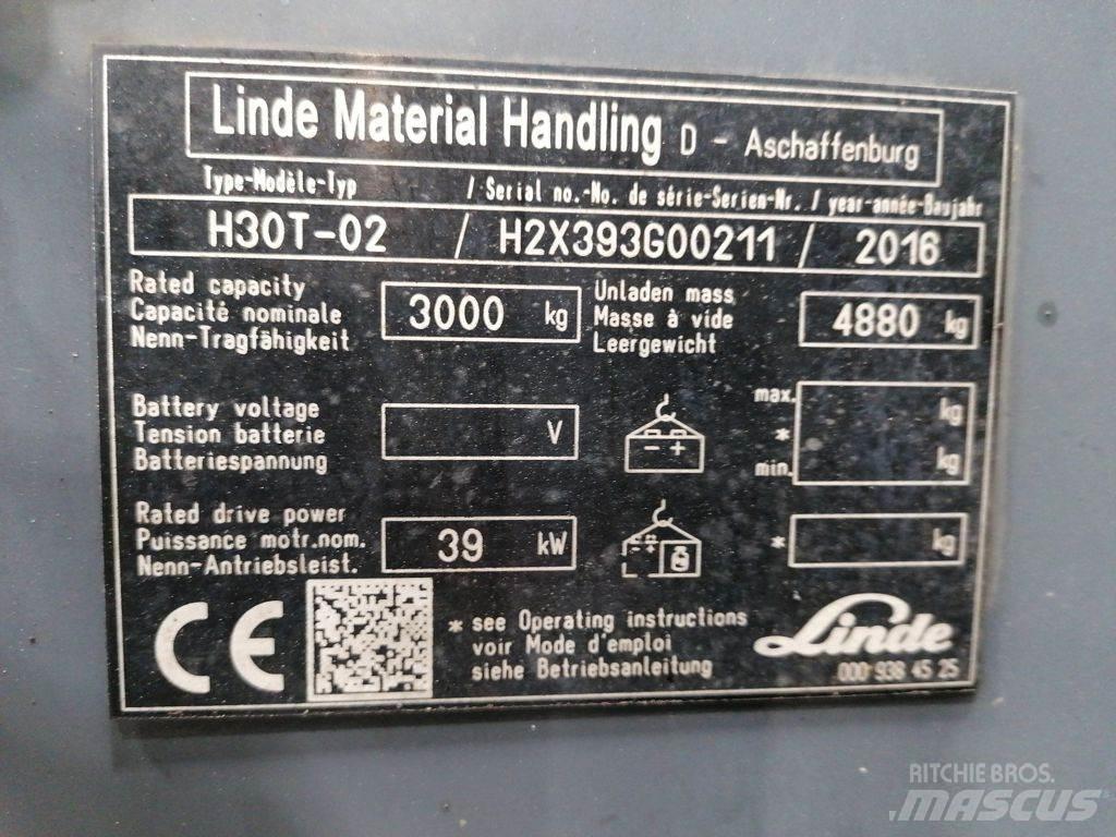 Linde H30T-02 LPG heftrucks