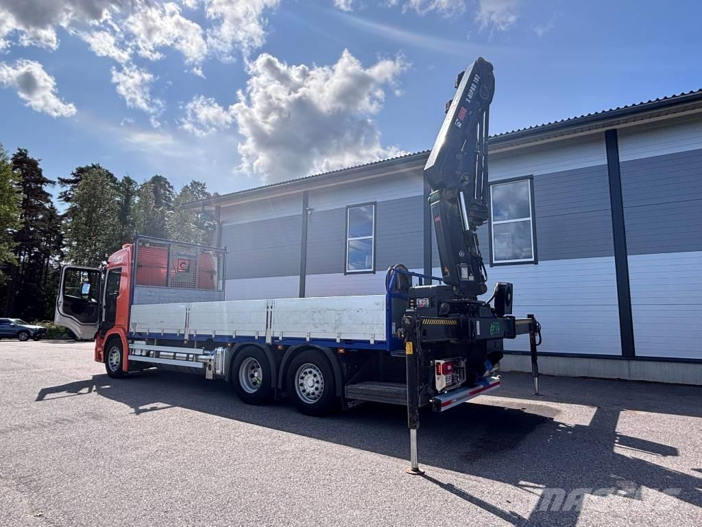 Scania G 410 Vlakke laadvloer met kraan