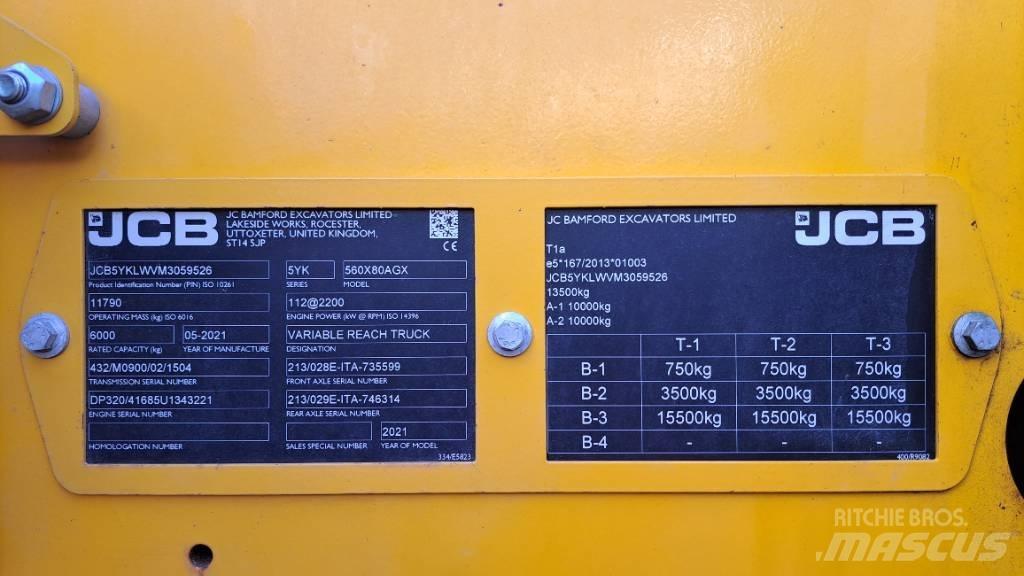 JCB 560-80 Agri Xtra Verreikers voor landbouw