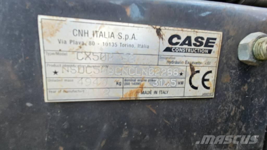CASE CX50B Minigraafmachines < 7t