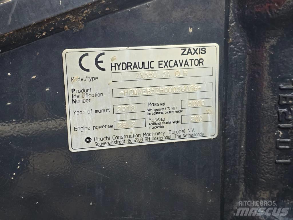 Hitachi ZX55U-5A CLR Minigraafmachines < 7t
